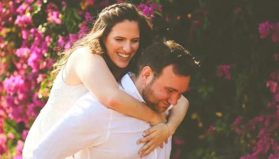 Lior and Hadar on their wedding day.